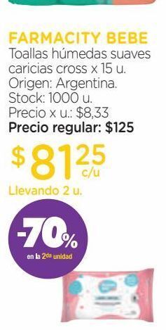 Farmacity Toallas húmedas farmacity bebe oferta