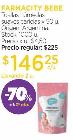 Farmacity Toallas húmedas farmacity bebé oferta