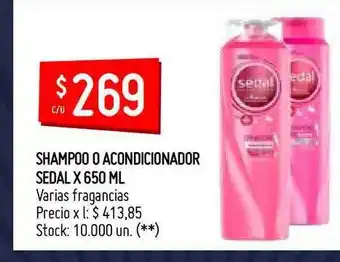 Changomas Sedal Shampoo O Acondicionador X 650ml oferta