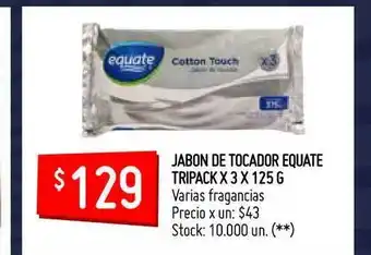 Changomas Jabon De Tocador Equate Tripack X 3 X 125g oferta