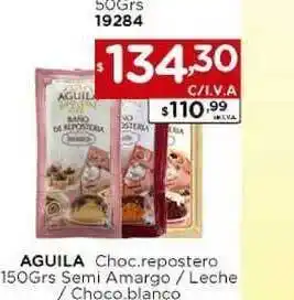 Hipermay Aguila Choc. Repostero Semi Amargo Leche Choco Blanco 150grs oferta