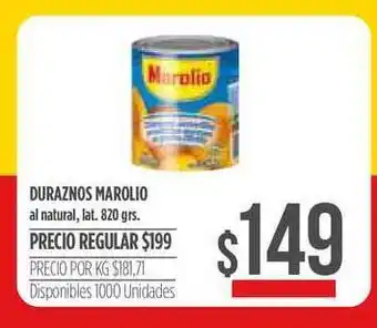 Supermercados Vea Marolio Duraznos 820grs oferta