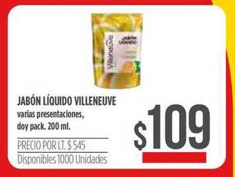 Supermercados Vea Jabón Líquido Villeneuve oferta