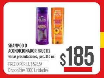 Supermercados Vea Shampoo O Acondicionador Fructis 350ml oferta