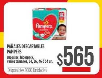Supermercados Vea Pampers Pañales Descartables oferta