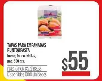 Supermercados Vea Tapas Para Empanados Punto&pasta 300grs oferta