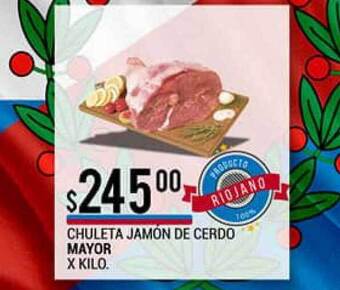 Supermercados Mayor Chuleta Jamón De Cerdo Mayor x kilo oferta