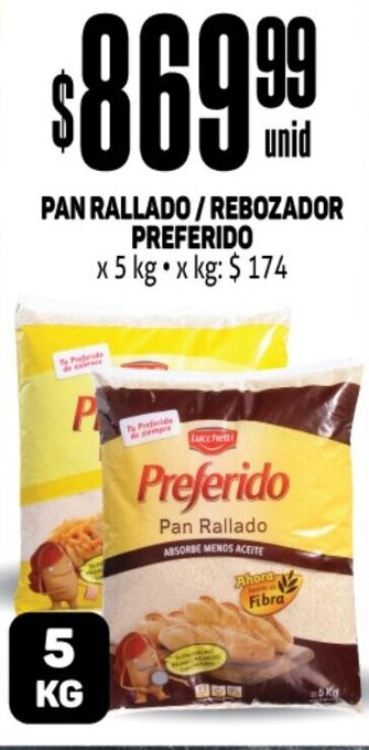 Makro Pan Rallado / Rebozador Preferido x5kg oferta