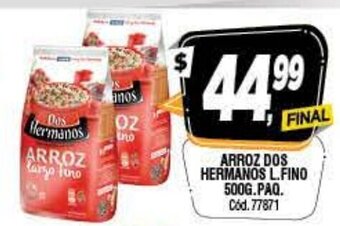 Supermercados Yaguar Arroz Dos Hermanos L.Fino 500g oferta