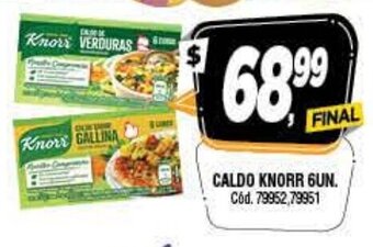 Supermercados Yaguar Caldo Knorr 6un oferta