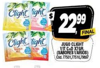 Supermercados Yaguar Jugo Clight Vit C+D x 7gr oferta