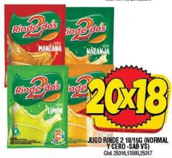 Supermercados Yaguar Jugo Rinde 2 18/15g oferta