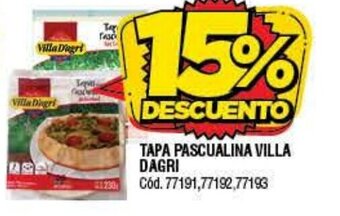 Supermercados Yaguar Tapa Pascualina Villa Dagri oferta