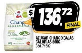 Supermercados Yaguar Azucar Chango Bajas Calorias 500g oferta