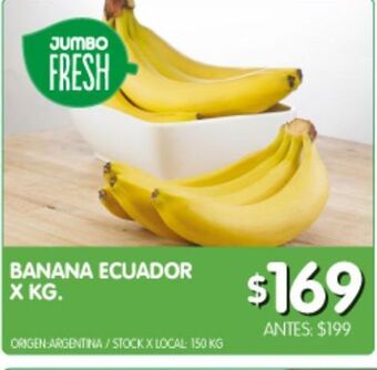 Jumbo Banana ecuador oferta
