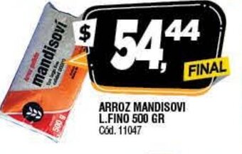 Supermercados Yaguar Arroz Mandisovi L.Fino 500 gr oferta