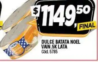 Supermercados Yaguar Dulce Batata Noel Vain. 5k Lata oferta