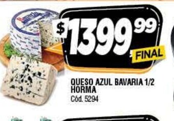 Supermercados Yaguar Queso Azul Bavaria 1/2 Horma oferta