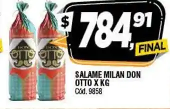 Supermercados Yaguar Salame Milan Don Otto x kg oferta
