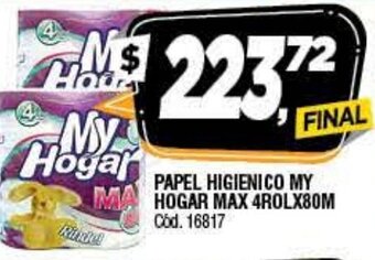 Supermercados Yaguar Papel Higienico My Hogar Max 4rolx80m oferta