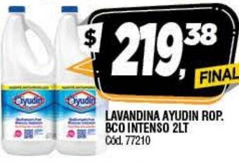 Supermercados Yaguar Ayudin Lavandina Rop BCO intenso 2lt oferta
