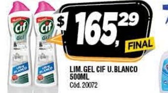 Supermercados Yaguar Lim. Gel Cif U. Blanco 500ml oferta