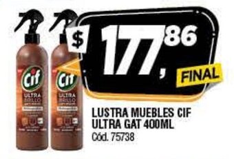 Supermercados Yaguar Lustra Muebles Cif Ultra Gat 400ml oferta