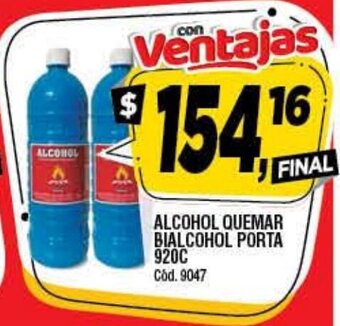 Supermercados Yaguar Alcohol Quemar Bialcohol Porta 920c oferta