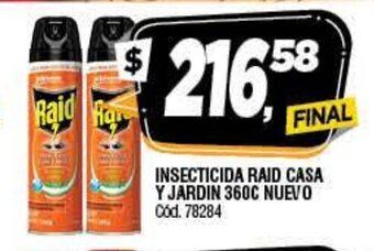 Supermercados Yaguar Insecticida Raid Casa Y Jardin 360c nuevo oferta