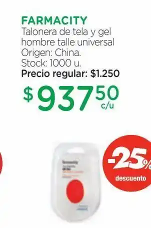 Farmacity Farmacity talonera de tela y gel hombre talle universal oferta