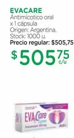 Farmacity Evacare ántimícotico oral x 1 cápsula oferta