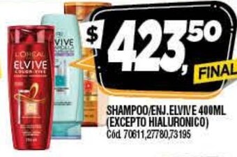 Supermercados Yaguar Shampoo/Enj. Elvive 400ml oferta