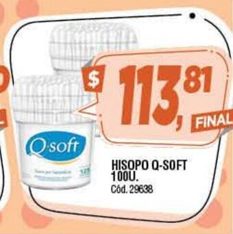 Supermercados Yaguar Hisopo Q-Soft 100u oferta