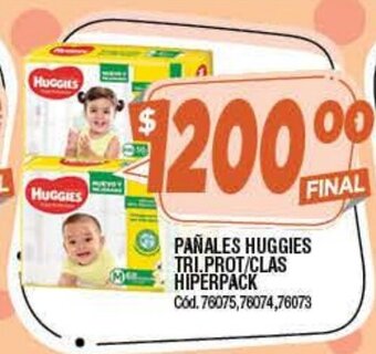 Supermercados Yaguar Pañales Huggies Tri. Prot/Clas Hiperpack oferta