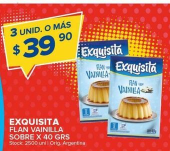 Carrefour Maxi Flan vainilla exquisita 40g oferta