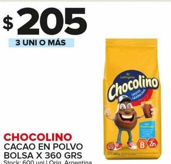 Carrefour Maxi Cacao en polvo chocolino 360g oferta