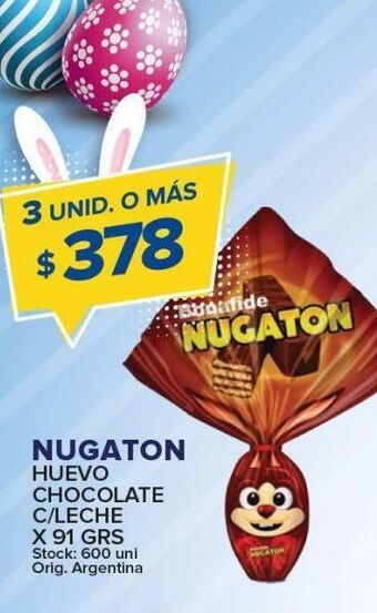 Carrefour Maxi Huevo de chocolate nugaton x 91g oferta