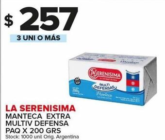 Carrefour Maxi Manteca la serenísima multivit defensa x 200g oferta