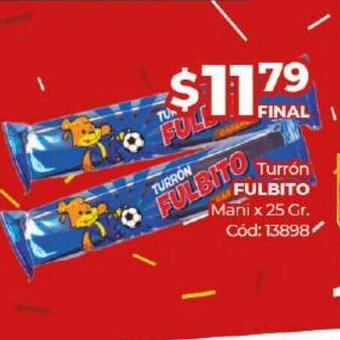 Diarco Fulbito Turrón Mani x 25 Gr. oferta