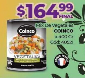 Diarco Coinco Mix De Vegetales x 400 Gr. oferta