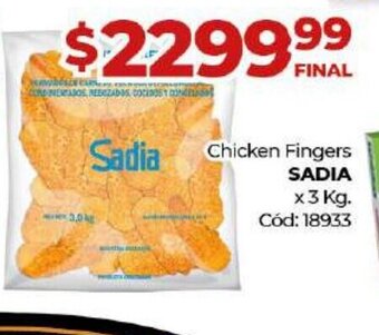 Diarco Sadia Chicken Fingers x 3 Kg. oferta