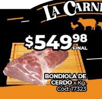 Diarco Bondiola De Cerdo x Kg. oferta