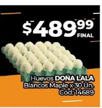 Diarco Doña Lala Huevos Blancos Maple x 30 Un. oferta