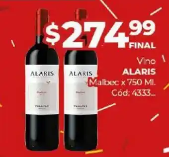 Diarco Alaris Vino Malbec x 750ml oferta