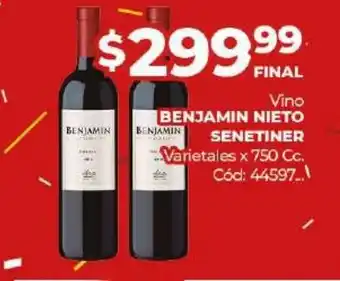 Diarco Benjamin Nieto Senetiner Varietales x 750 cc oferta