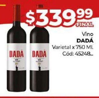 Diarco Dadá Vino Varietal x 750 Ml oferta