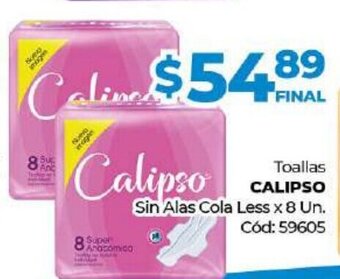 Diarco Calipso Toallas Sin Alas Cola Less x 8 Un. oferta
