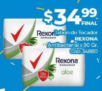 Diarco Rexona Jabon de Tocador Antibacterial x 90 Gr. oferta