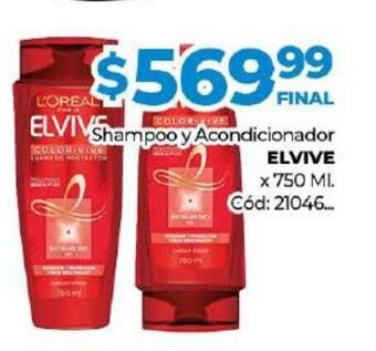 Diarco Elvive Shampoo y Acondicionador x 750 ml oferta