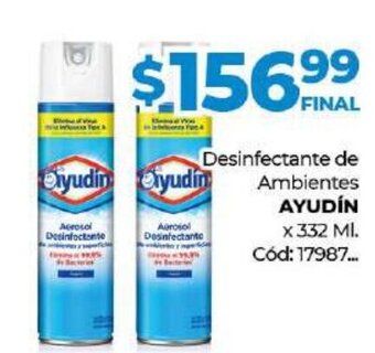 Diarco Ayudín Desinfectante de Ambientes x 332 ml. oferta